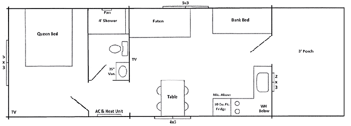 Shenandoah Log Cabin Rental Floor Plan